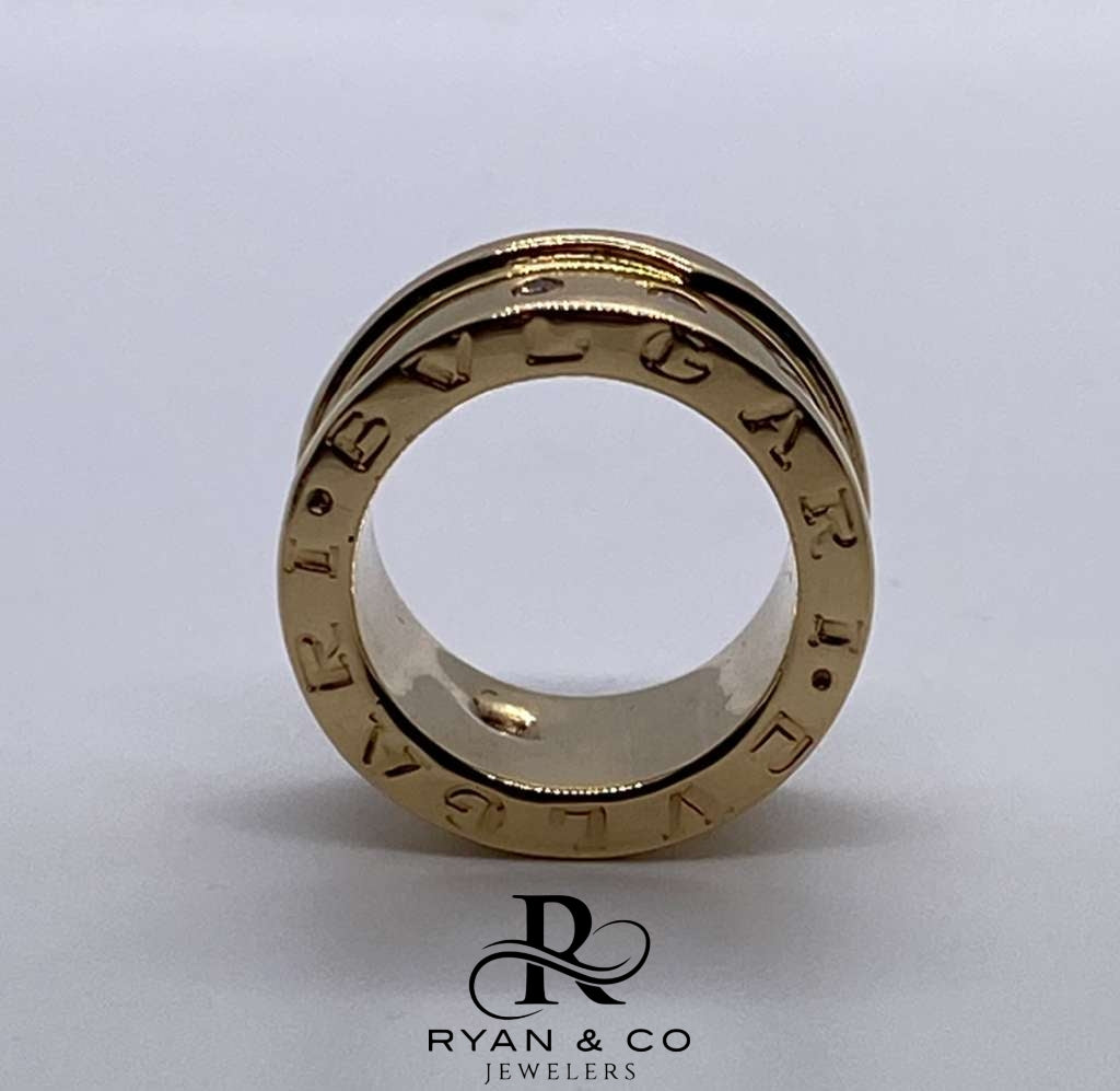 Bulgari 18k Yellow Gold Invisible Set Women's Diamond Engagement Ring