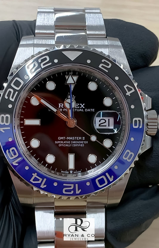 Rolex GMT-Master II Batman Blue Black Bezel | Oyster Bracelet GMT 40mm/41mm Luxury Watch
