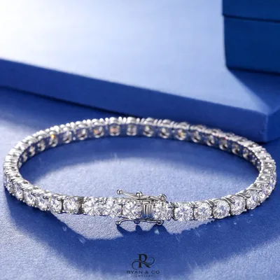 3mm Diamond Tennis Bracelet in Gold Vermeil