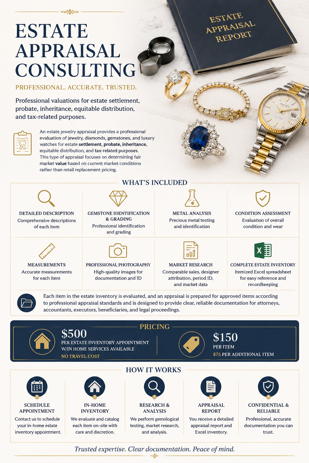Jewelry Appraisals For Insurance purposes