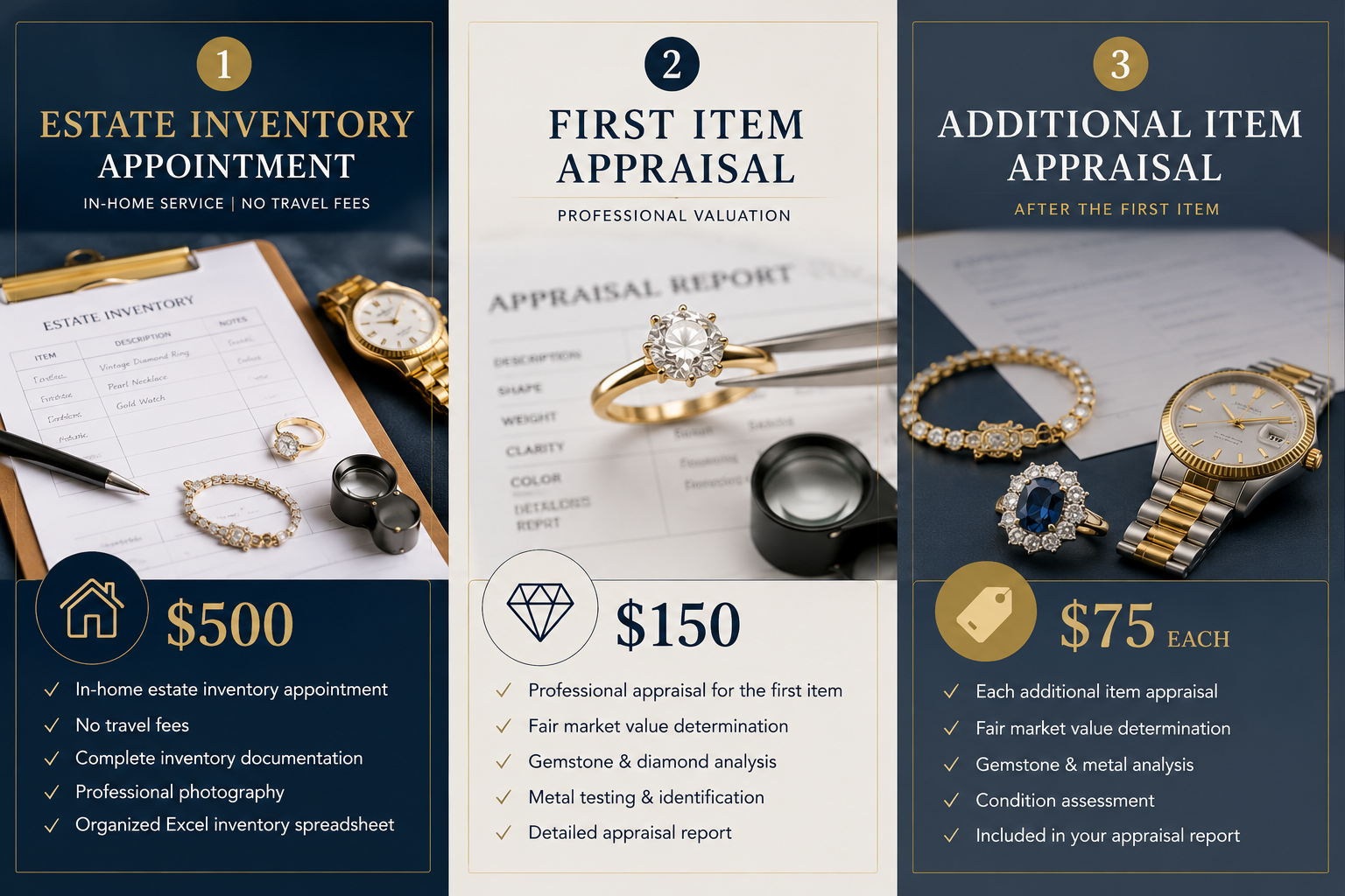 Jewelry Appraisals For Insurance purposes