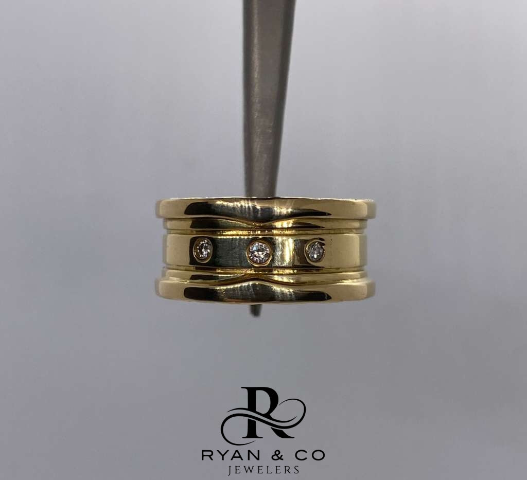 Bulgari 18k Yellow Gold Invisible Set Women's Diamond Engagement Ring