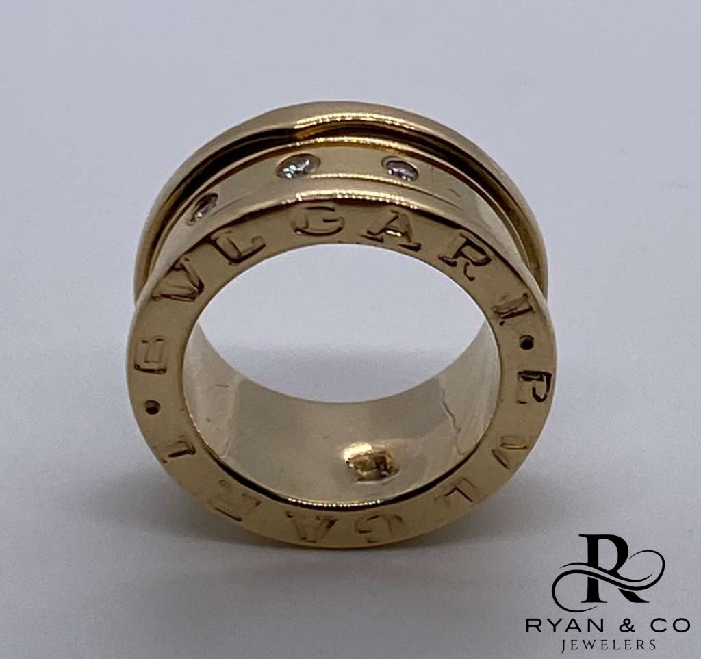 Bulgari 18k Yellow Gold Invisible Set Women's Diamond Engagement Ring