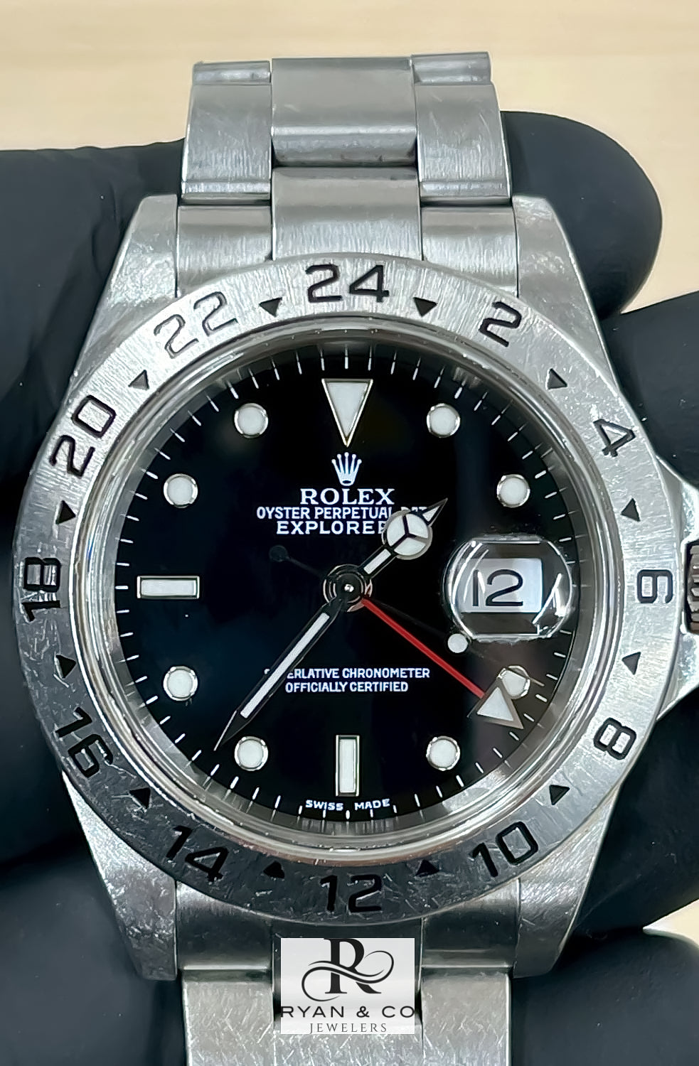 Rolex Explorer II Black Dial 40mm Stainless Steel | GMT 24-Hour Bezel Oyster Bracelet Watch