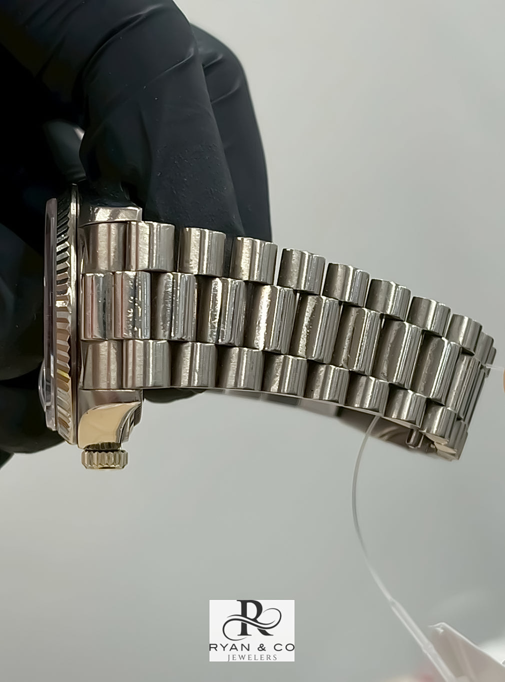 Rolex Day-Date 36mm Silver Diamond Dial | Fluted Bezel President Bracelet Luxury Watch