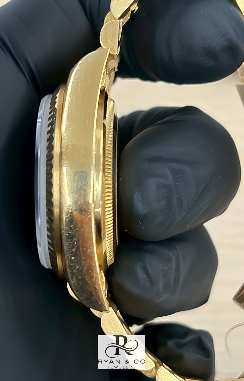 Rolex Day-Date 36mm Yellow Gold Champagne Diamond Dial | Fluted Bezel President Watch