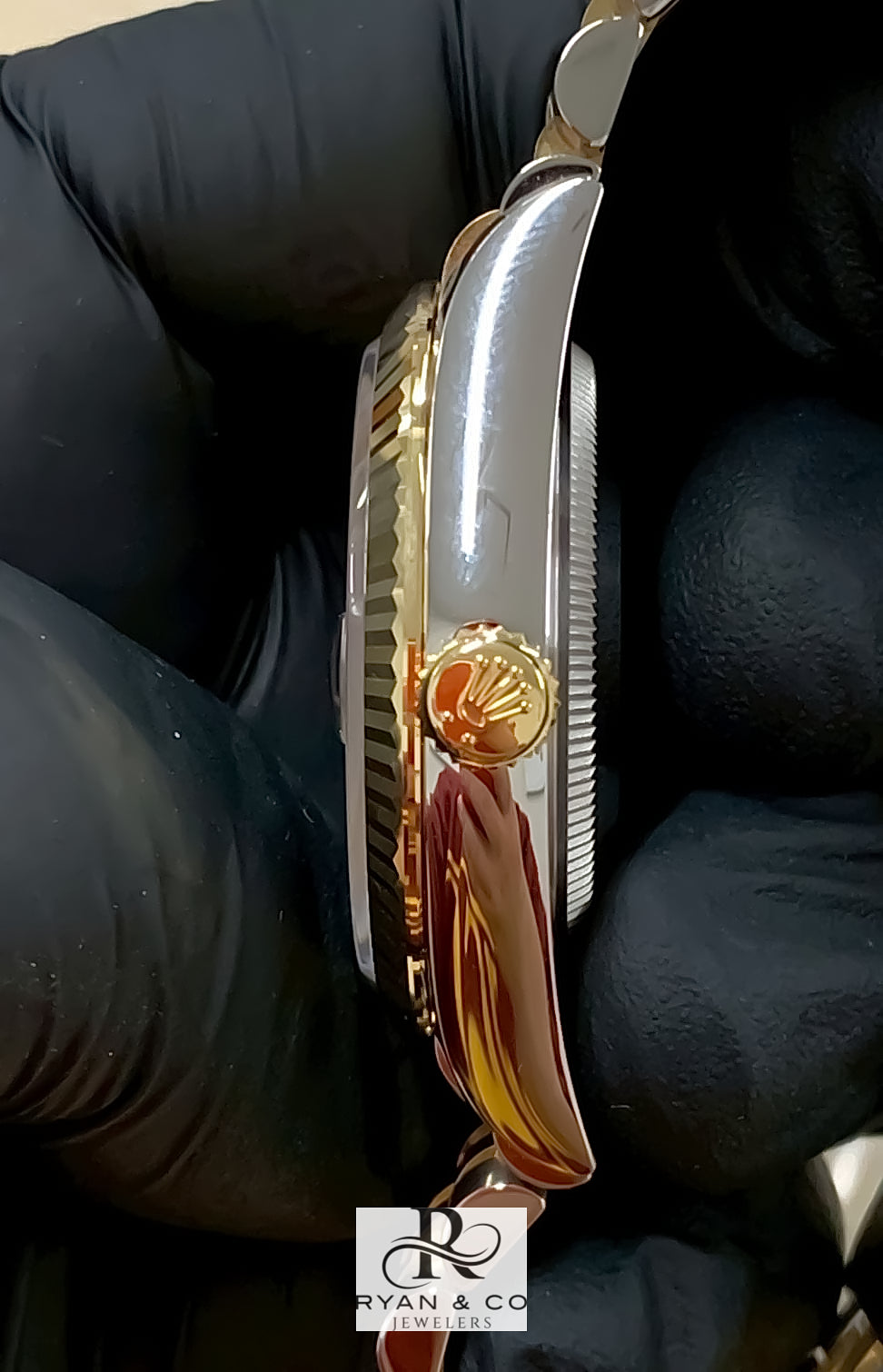 Rolex Datejust Two-Tone 36mm/41mm Slate Roman Dial | Jubilee Bracelet Fluted Gold Bezel Watch