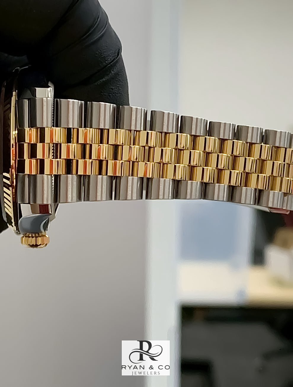 Rolex Datejust Two-Tone 36mm/41mm Slate Roman Dial | Jubilee Bracelet Fluted Gold Bezel Watch