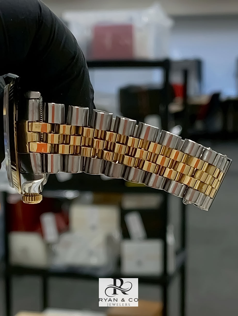 Rolex Datejust Two-Tone 36mm Custom Pattern Diamond Dial | Jubilee Bracelet Fluted Bezel Watch