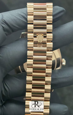 Rolex Day-Date 40 Everose Gold Baguette Diamond Dial | President Bracelet Luxury Watch