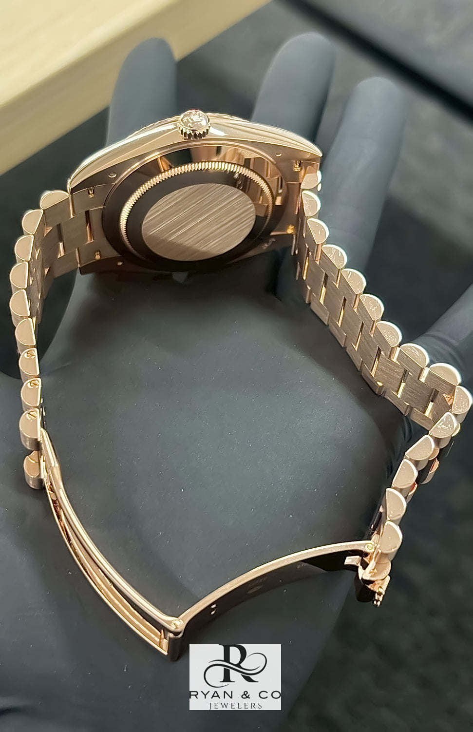 Rolex Day-Date 40 Everose Gold Baguette Diamond Dial | President Bracelet Luxury Watch