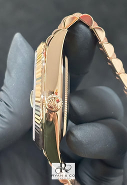 Rolex Day-Date 40 Everose Gold Baguette Diamond Dial | President Bracelet Luxury Watch