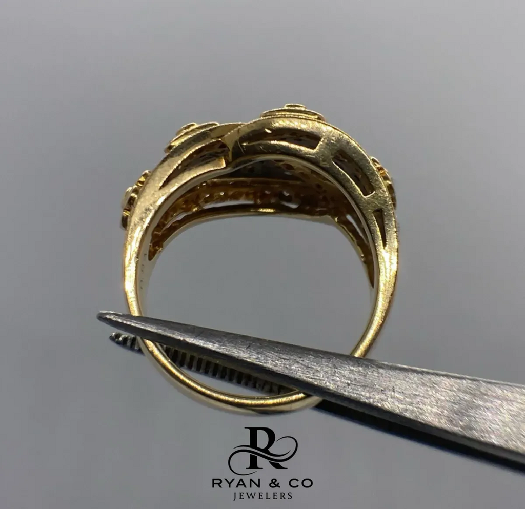 18k Yellow Gold & P900 Platinum Women's Diamond Ring