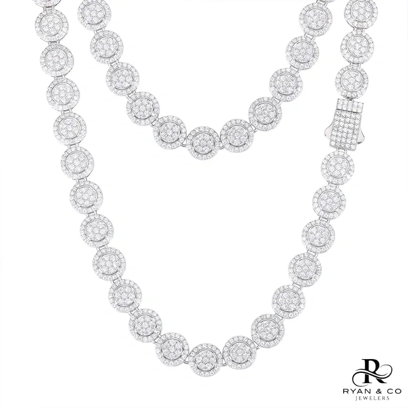 Round Diamond Necklace in Gold Vermeil