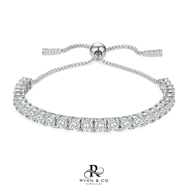 Women's 3mm Diamond Tennis Bracelet in Gold Vermeil