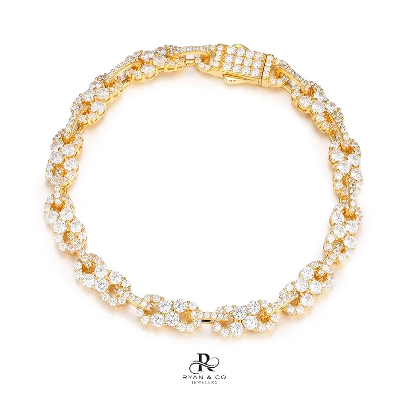 7mm Diamond Infinity Bracelet in Gold Vermeil