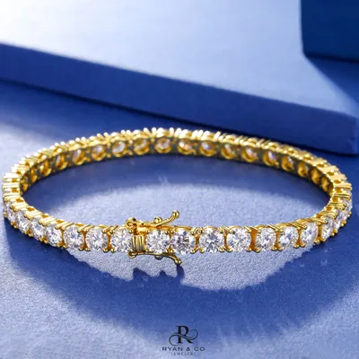3mm Diamond Tennis Bracelet in Gold Vermeil