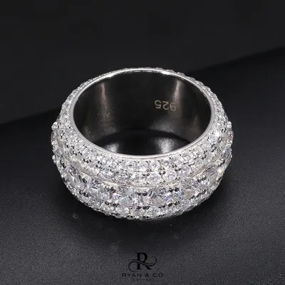 Men's Round Diamond Ring in Gold Vermeil